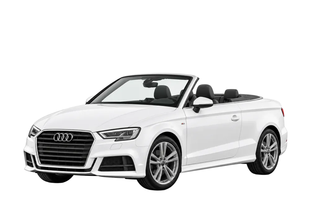 Audi A3 Convertible White available for luxury car rental