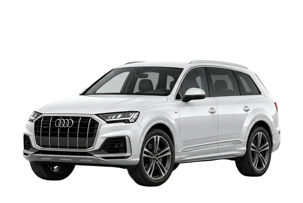 Audi Q7 7 Seater White available for luxury car rental