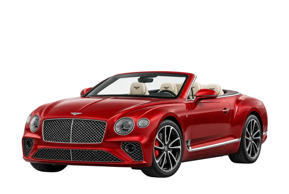 Bentley Convertible Red available for luxury car rental