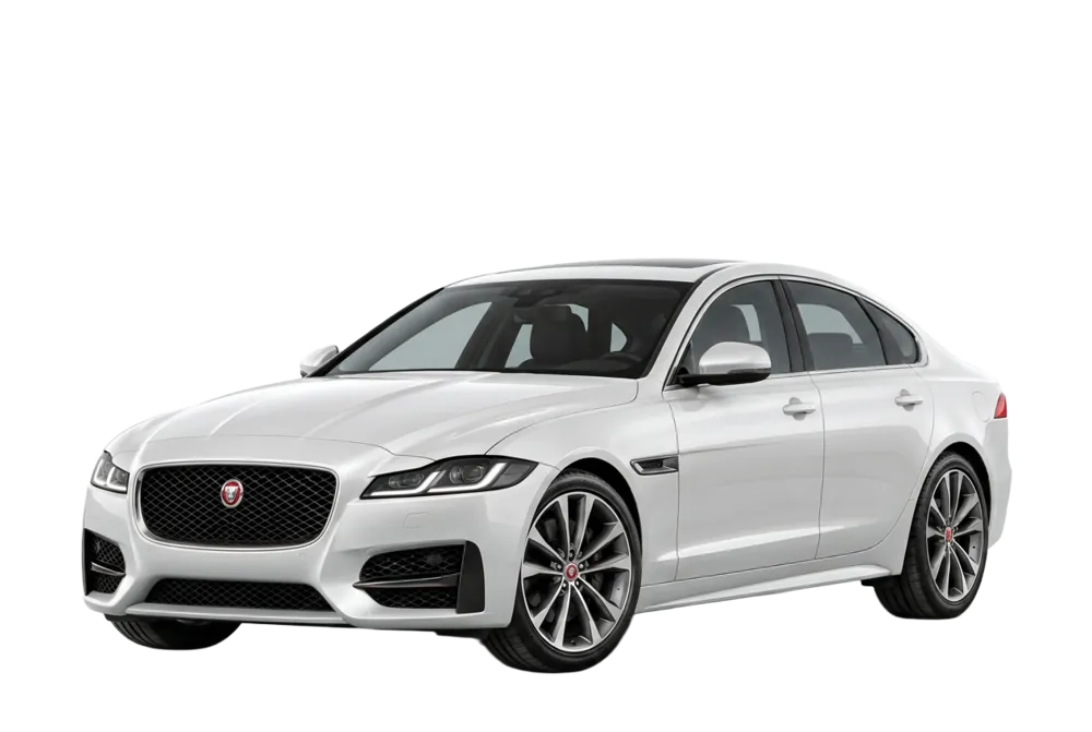 Jaguar Xf White available for luxury car rental