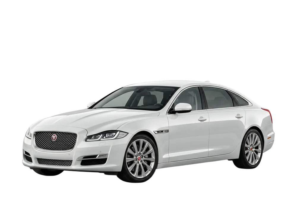 Jaguar Xjl White available for luxury car rental