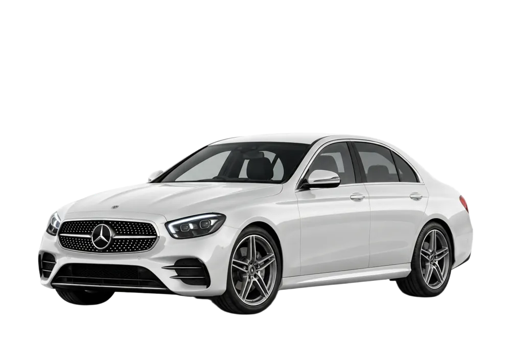 Mercedes E Class White available for luxury car rental