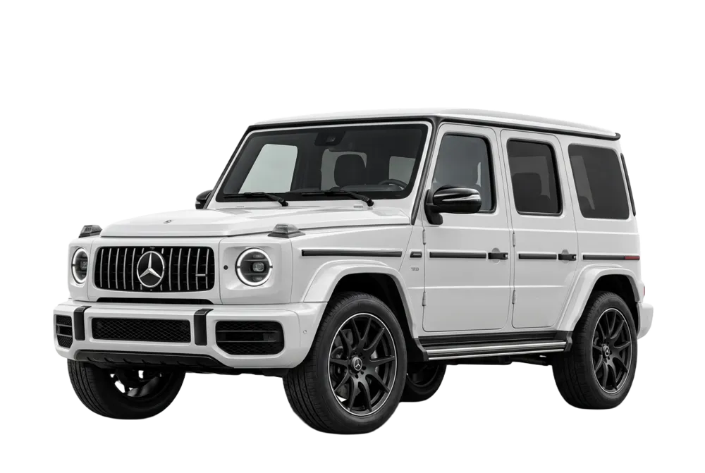 Gwagon White available for luxury car rental