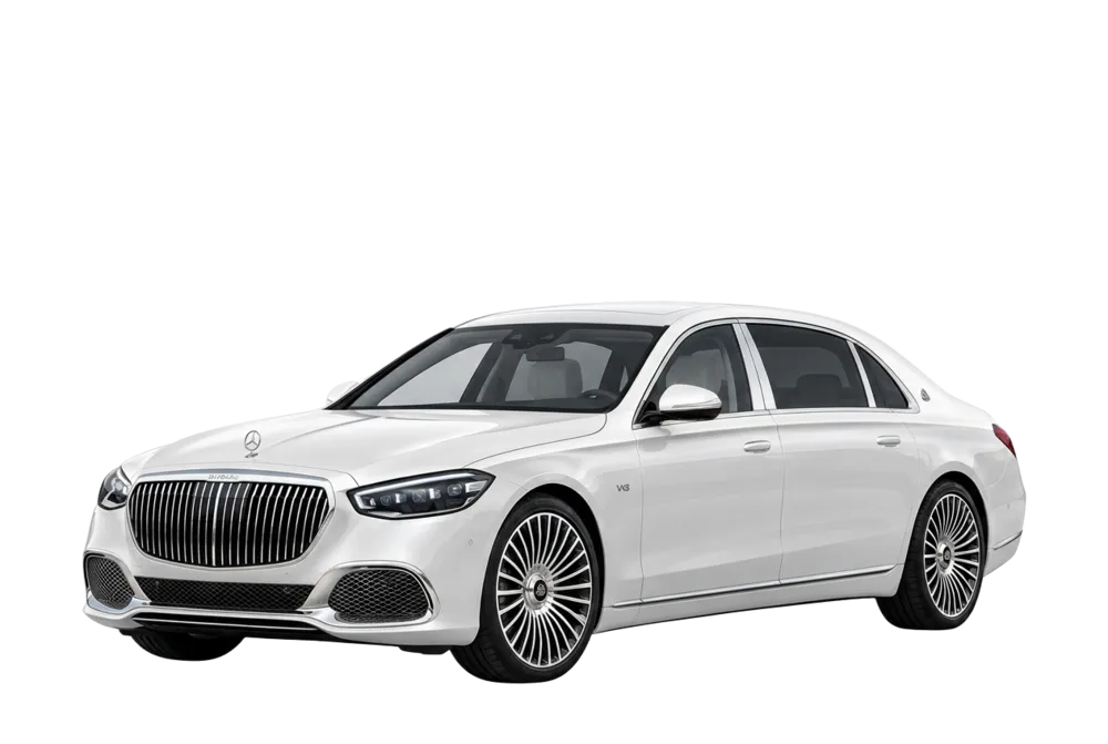Mercedes Maybach White available for luxury car rental