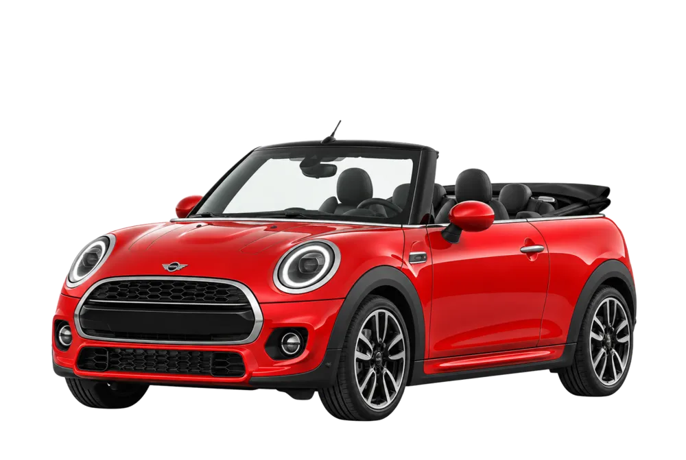 Mini Cooper Convertible Red available for luxury car rental